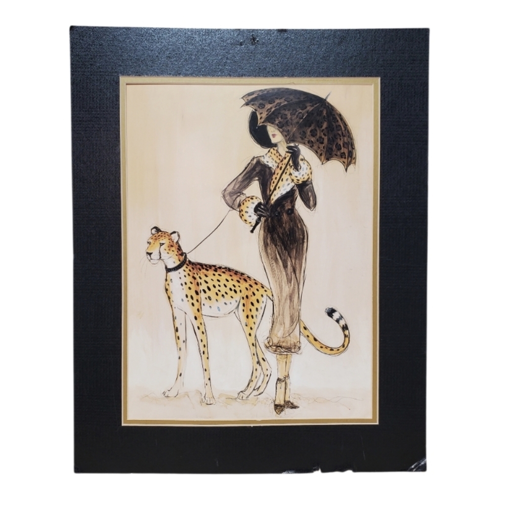 Sharon Dupree Fashion Illustration with Cheetah